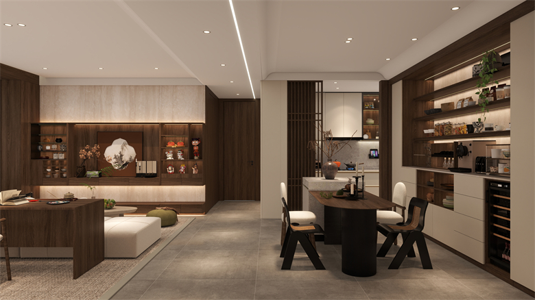 羅亞全屋定制林隱系列：墨韻林隱處，東方雅居生